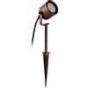 Gea luce GES2281 PROIETTORE CON PICCHETTO 1 LUCE ATTACCO GU10 IN ALLUMINIO E VETRO MARRONE H.40CM