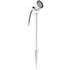 Gea luce GES2290 PROIETTORE CON PICCHETTO 1 LUCE ATTACCO GU10 IN ALLUMINIO E VETRO BIANCO OPACO H.60CM