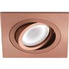 Gea luce GFA044 FARETTO DA INCASSO IN ALLUMINIO ATTACCO GU10 RANE SPAZZOLATO 9,4X9,4CM