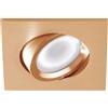 Gea luce GFA053 FARETTO DA INCASSO IN ALLUMINIO ATTACCO GU10 ORO SPAZZOLATO QUADRATO 8,4X8,4CM
