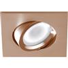 Gea luce GFA054 FARETTO DA INCASSO IN ALLUMINIO ATTACCO GU10 RANE SPAZZOLATO QUADRATO 8,4X8,4CM