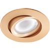 Gea luce GFA133 FARETTO DA INCASSO IN ALLUMINIO ATTACCO GU10 ORO SPAZZOLATO TONDO D.8,5CM