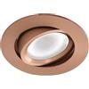 Gea luce GFA134 FARETTO DA INCASSO IN ALLUMINIO ATTACCO GU10 RANE SPAZZOLATO TONDO D.8,5CM