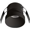 Gea luce GFA1701 FARETTO DA INCASSO IN ALLUMINIO LED 3000K 701LM 12W D.6,2CM NERO OPACO