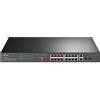 Switch non gestito Fast Ethernet PoE+ a 16 porte e Gigabit a 2 porte TL-SL1218MP