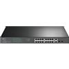 Switch Gigabit non gestito a 18 porte per montaggio su rack con 16 PoE+ TL-SG121