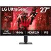 LG Monitor gaming IPS Full HD ULTRAGEAR-27G411A-B 27" 144HZ