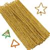 QianFenShi 100Pcs Scovolini Colorati Per Lavoretti,30cm × 6mm,Giallo | Glitter Steli di Ciniglia Scovolini,Per Decorazioni Natalizie Artigianali Creative DIY
