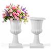 VEVOR Vaso per Fioriere in Plastica 25 x 42 cm, Vaso da Fiori Classico, Set da 2, Urna da Giardino per Piante Urna in Plastica da Fiori per Interni, Esterni, Eventi, Palcoscenici, Ingressi, Bianco