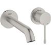 Grohe Essence miscelatore lavabo, installazione a parete, taglia S, sporgenza 183 mm, finitura supersteel - 19408DC1