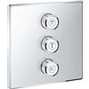 Grohe rubinetto da incasso triplo Grohe Grohtherm SmartControl per 3 utenze, finitura cromo - 29127000
