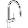 Grohe Minta miscelatore monocomando per lavello con doccino estraibile, colore cromo lucido - 32321002