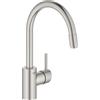Grohe Concetto miscelatore monocomando per lavello, con doccino estraibile, colore supersteel - 32663DC3