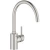 Grohe Concetto miscelatore monocomando per lavello cucina con bocca alta girevole, supersteel - 32661DC3