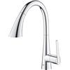 Grohe Zedra miscelatore monocomando per lavello con doccetta estraibile a 3 getti, finitura cromo - 32294002