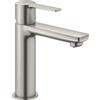 Grohe miscelatore monocomando per lavabo Grohe Lineare taglia S con piletta scarico clic clac, finitura supersteel - 23106DC1