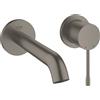 Grohe Essence miscelatore lavabo, installazione a parete, taglia S, sporgenza 183 mm, grafite spazzolato - 19408AL1