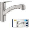 Grohe QuickFix Start 30531DC1 miscelatore monocomando per lavello con doccetta estraibile, finitura supersteel