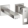 Grohe Eurocube miscelatore monocomando per lavabo, a parete, taglia S, finitura supersteel - 19895DC0