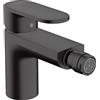 Hansgrohe Vernis Blend 71210670 miscelatore bidet con piletta scarico a tirante, finitura nero opaco
