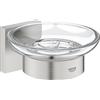 Grohe QuickFix Grohe 41096DC0 Start Cube bacinella porta sapone con supporto, finitura supersteel