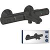 Grohe QuickFix Grohe Precision Start miscelatore termostatico per vasca, installazione a parete, colore nero opaco - 345982430