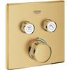 Grohe miscelatore termostatico Grohe Grohtherm SmartControl per doccia a 2 vie, finitura oro spazzolato - 29124GN0