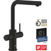 Grohe Blue Pure Minta miscelatore cucina a tre vie per acqua filtrata, doccino estraibile, nero opaco - 30590KF0