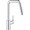 Grohe QuickFix Grohe 30631000 QuickFix Start miscelatore cucina con bocca orientabile e doccino estraibile a 2 getti, finitura cromo lucido