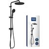 Grohe QuickFix Grohe Vitalio Start System 250 Flex sistema doccia con deviatore, installazione a parete, nero opaco - 266802431