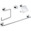 Grohe QuickFix Grohe 41115000 Start Cube set accessori bagno 4-in-1, finitura cromo lucido