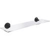 Grohe QuickFix Grohe 412022430 Start mensola portaoggetti in vetro con supporti in finitura nero opaco