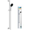 Grohe QuickFix Grohe 26955001 Vitalio Start 110 set asta doccia saliscendi 90 cm con manopola doccia a 2 getti e flessibile, finitura cromo