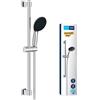 Grohe QuickFix Grohe 27948001 Vitalio Start 110 set asta doccia saliscendi 60 cm con manopola doccia a 2 getti e flessibile, finitura cromo lucido