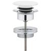 Grohe piletta di scarico Grohe Clic-Clac per lavabo e bidet, finitura bianco - 65807LS0