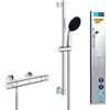 Grohe QuickFix Grohe 34597001 miscelatore termostatico doccia Precision Start con set asta doccia Vitalio Start 60 cm, colore cromo