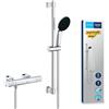 Grohe QuickFix Grohe 34856000 miscelatore termostatico doccia Precision Get con set asta doccia Vitalio Start 60 cm, colore cromo