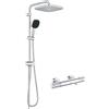 Grohe QuickFix Grohe Precision Feel miscelatore termostatico con sistema doccia Grohe Vitalio Comfort 250 Cube Flex, finitura cromo - 34790000 - 26698001