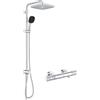 Grohe QuickFix Grohe Precision Feel miscelatore termostatico con sistema doccia Grohe Vitalio Comfort 250 Cube Flex, finitura cromo - 34790000 - 26986001