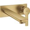 Grohe Lineare miscelatore lavabo a parete, taglia M, sporgenza 207 mm, finitura oro spazzolato - 23444GN1