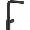 Grohe Essence miscelatore monocomando per lavello, con doccetta estraibile, colore nero opaco - 302702430