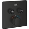 Grohe miscelatore termostatico Grohe Grohtherm SmartControl per doccia a 2 vie, finitura nero opaco - 291242430