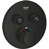 Grohe miscelatore termostatico Grohe Grohtherm SmartControl per doccia a 2 vie, finitura nero opaco - 291192430