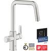 Grohe Blue Pure Eurosmart miscelatore cucina a tre vie con attacco per acqua filtrata, finitura supersteel - 30583DC0