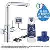 Grohe Blue Pure Minta miscelatore cucina a tre vie 30590000 con doccino estraibile e sistema filtrante 40438001