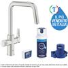 Grohe Blue Pure Eurosmart miscelatore cucina a tre vie 30583DC0 supersteel con sistema filtrante ai carboni attivi 41136000