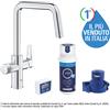 Grohe Blue Pure Eurosmart miscelatore cucina a tre vie 30583000 cromo con sistema filtrante ai carboni attivi 41136000