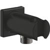 Grohe 266592430 Rainshower raccordo erogatore in metallo con supporto doccino, colore nero opaco