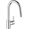 Grohe QuickFix Grohe 31486001 Feel miscelatore cucina con bocca orientabile e doccetta estraibile, colore cromo lucido