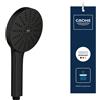 Grohe 1348632430 Vitalio Joy+ 120 manopola doccia a 3 getti con AquaBooster, risparmio idrico, finitura nero opaco